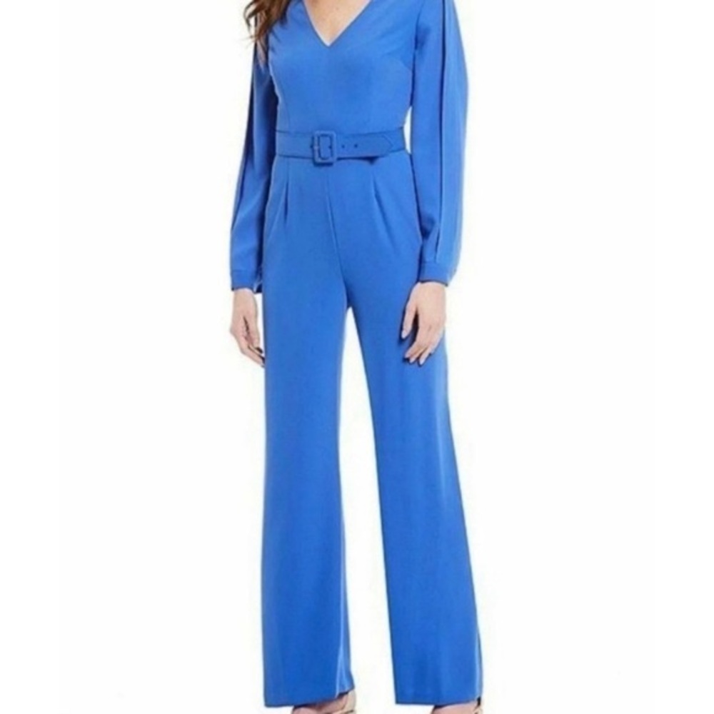 NWT ANTONIO MELANI Women’s Blue Freddy Long Sleeve Jumpsuit Size 2